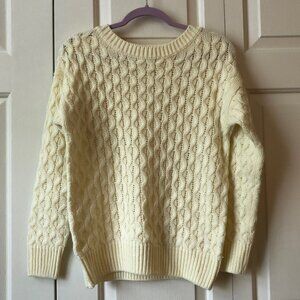 Cream off white soft cable knit sweater
